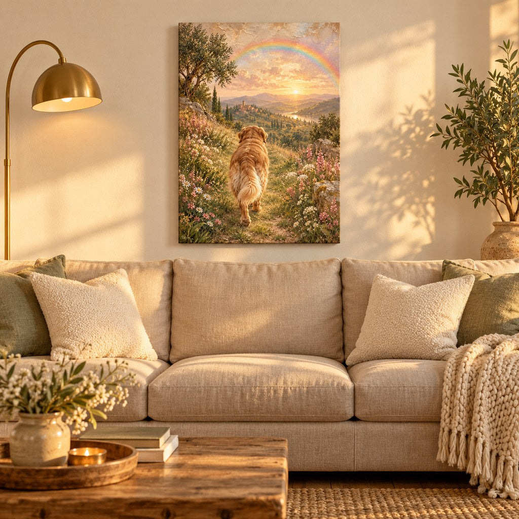 Rainbow Bridge Dog Memorial Wall Art