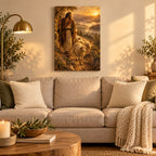 The Good Shepherd at Dawn Christian Wall Art