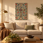 Wildflower Cross Block Print Christian Wall Art