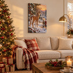 Winter Deer Christmas Wall Art