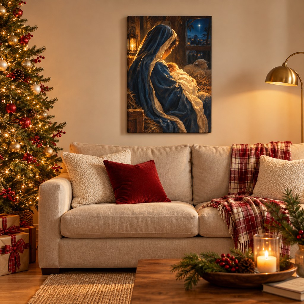 Madonna and Child Christmas Wall Art
