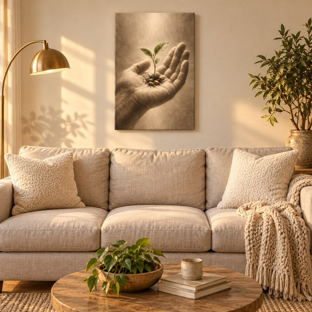 Seed in Hand Christian Wall Art
