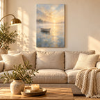 Rowboat in Morning Mist Wall Art