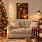 Christmas Stockings by the Fire Wall Art