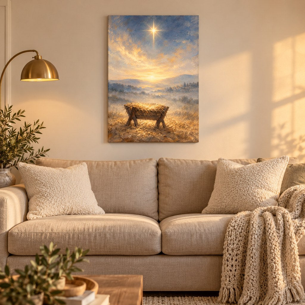 Star Over the Manger Christian Wall Art