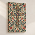 Wildflower Cross Block Print Christian Wall Art — gallery-wrapped canvas print