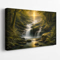 Living Water Christian Wall Art - unframed gallery-wrapped canvas shown at an angle revealing the wrapped edge
