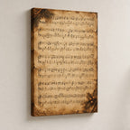 Vintage Christmas Sheet Music Wall Art — gallery-wrapped canvas print