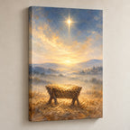 Star Over the Manger Christian Wall Art — gallery-wrapped canvas print