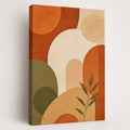 Terracotta Arches Boho Abstract Wall Art - unframed gallery-wrapped canvas shown at an angle revealing the wrapped edge