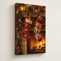 Christmas Stockings by the Fire Wall Art — gallery-wrapped canvas print