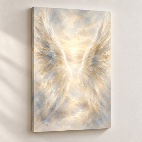 Angel Wings Christian Wall Art — gallery-wrapped canvas print