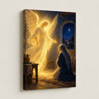 Angel Annunciation Christmas Wall Art — gallery-wrapped canvas print