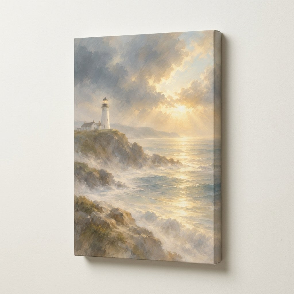 Lighthouse After the Storm Wall Art — gallery-wrapped canvas print