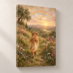 Rainbow Bridge Dog Memorial Wall Art — gallery-wrapped canvas print