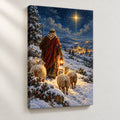 Shepherd's Night Christmas Wall Art — gallery-wrapped canvas print