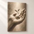 Seed in Hand Christian Wall Art — gallery-wrapped canvas print
