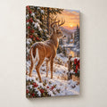 Winter Deer Christmas Wall Art — gallery-wrapped canvas print