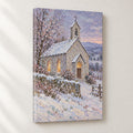 Country Chapel in the Snow Wall Art — gallery-wrapped canvas print