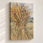 Wheat and Thistle Harvest Wall Art — gallery-wrapped canvas print