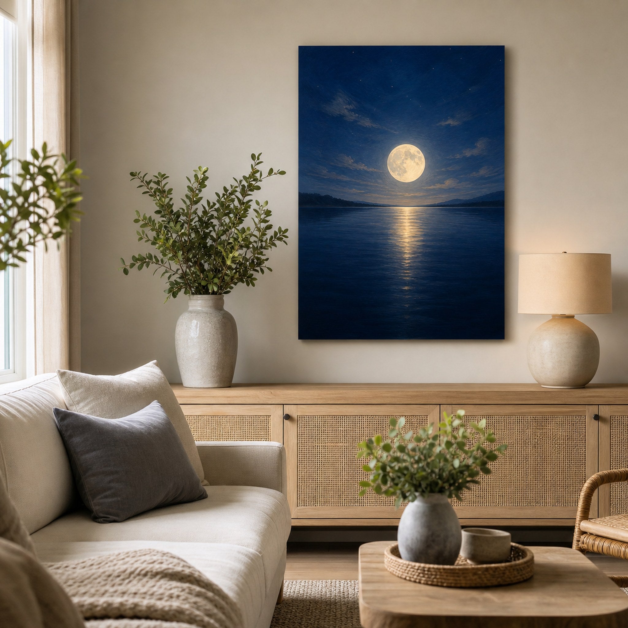 Moonlit Lake Bedroom Wall Art