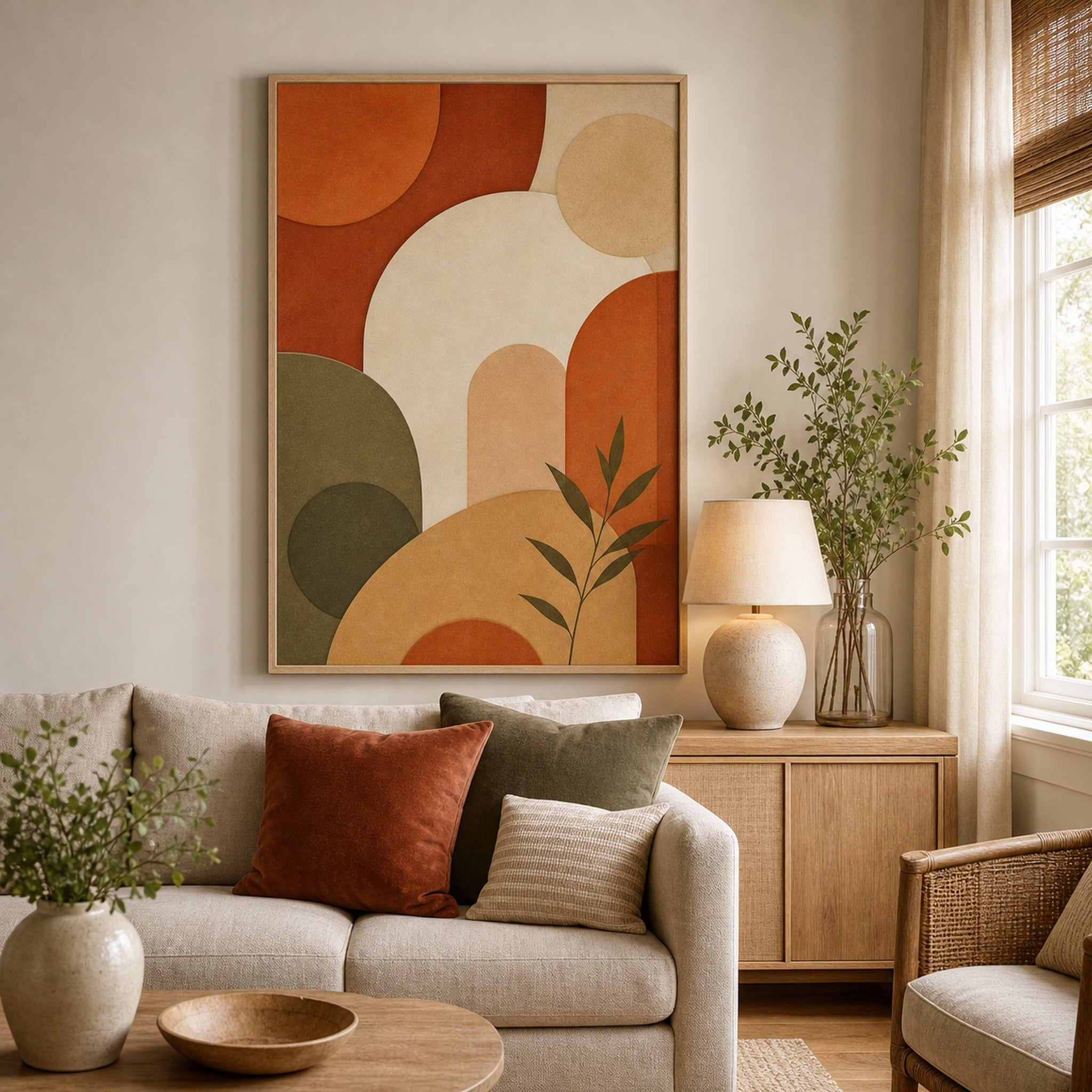 Terracotta Arches Boho Abstract Wall Art