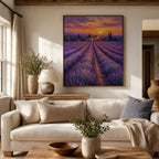 Lavender Field at Dusk Wall Art