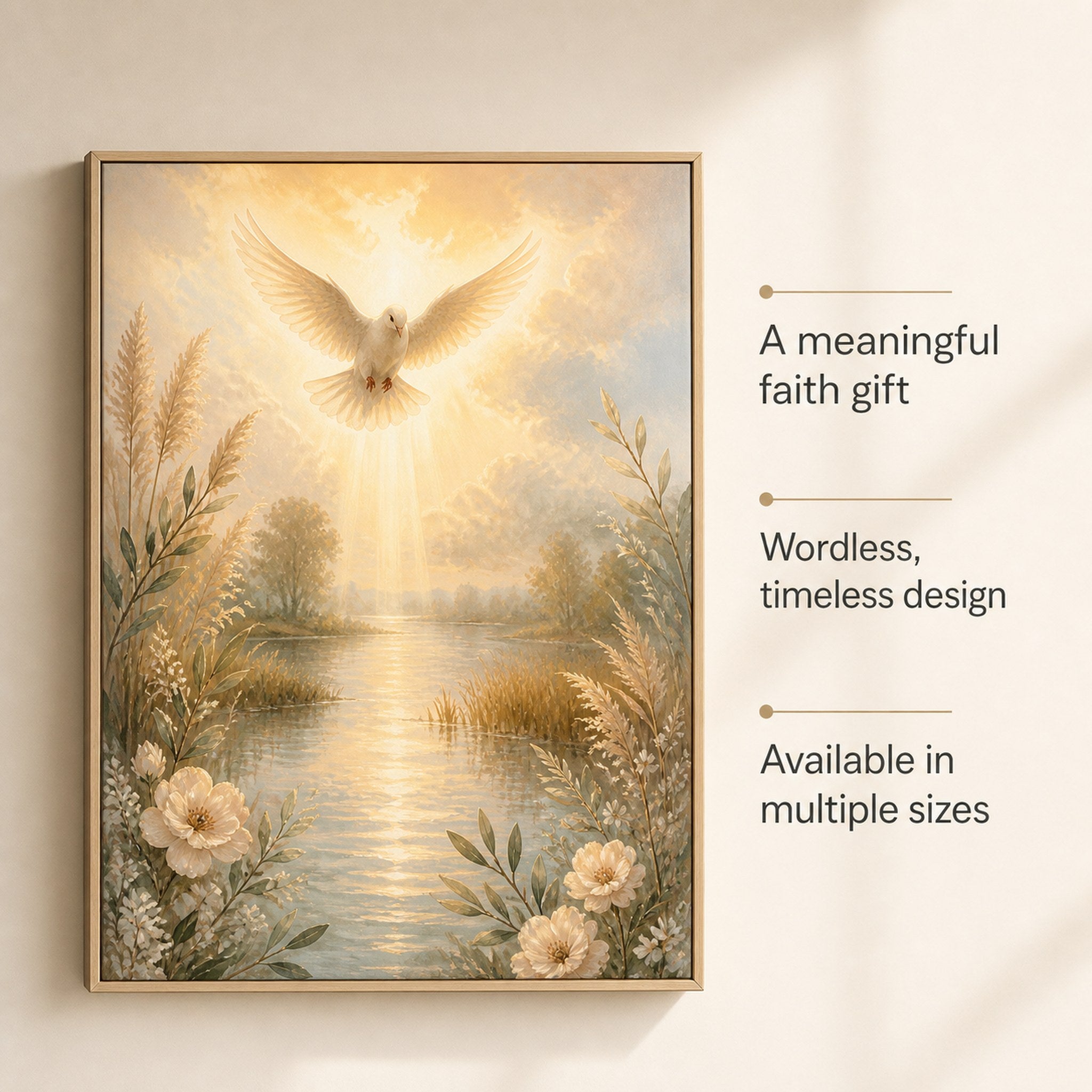 Spirit and Peace Dove Christian Wall Art