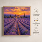 Lavender Field at Dusk Wall Art