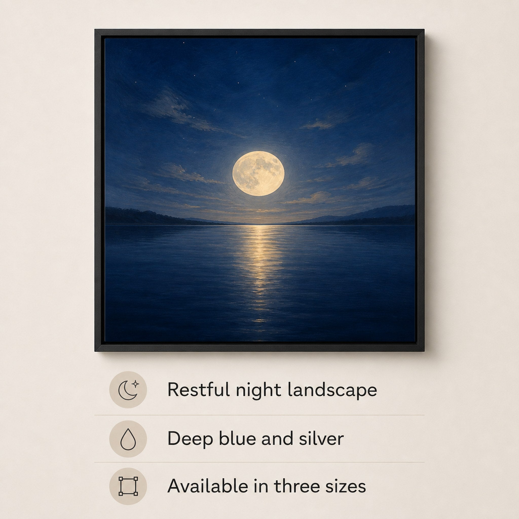 Moonlit Lake Bedroom Wall Art