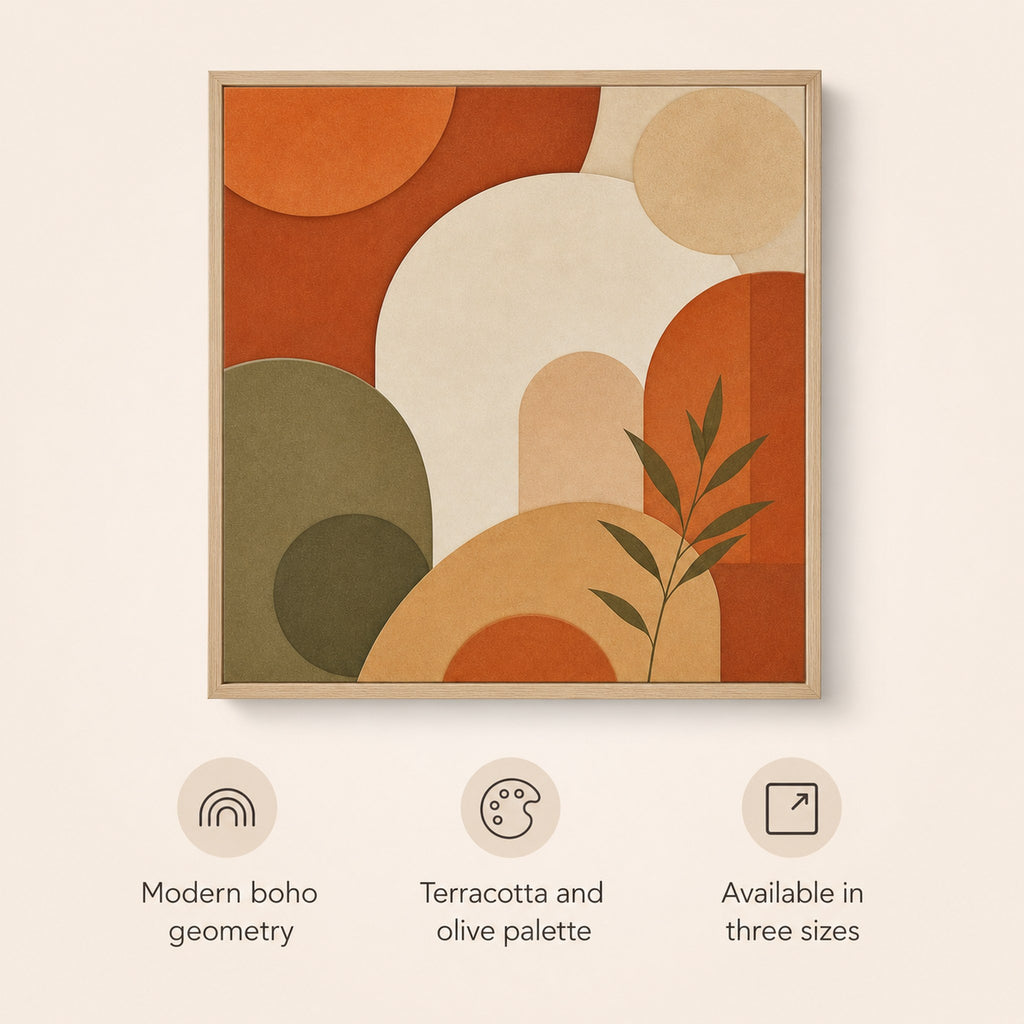 Terracotta Arches Boho Abstract Wall Art