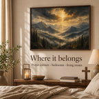 Shepherd's Light Mountain Christian Wall Art