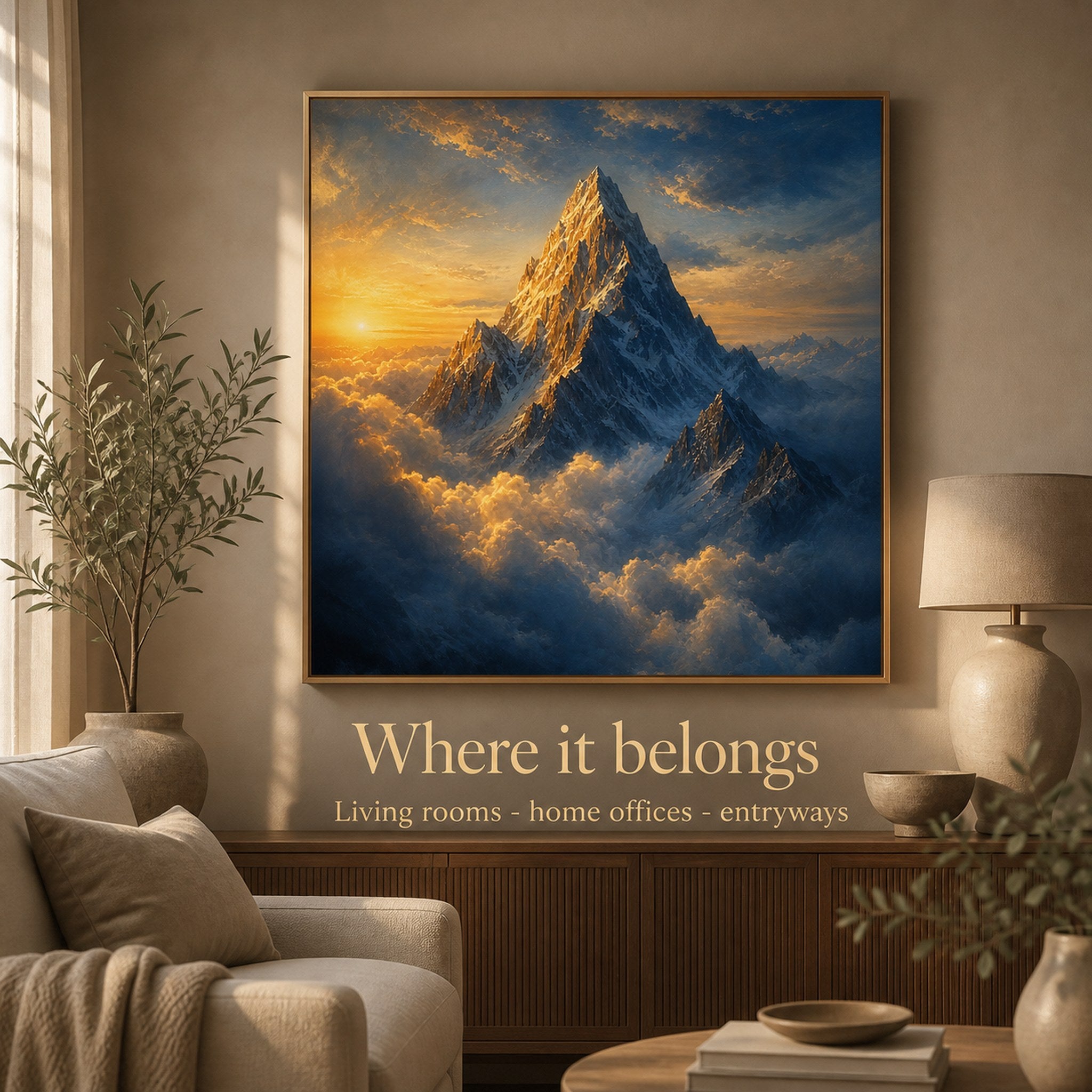 Mountain Peak Above the Clouds Wall Art