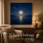 Moonlit Lake Bedroom Wall Art