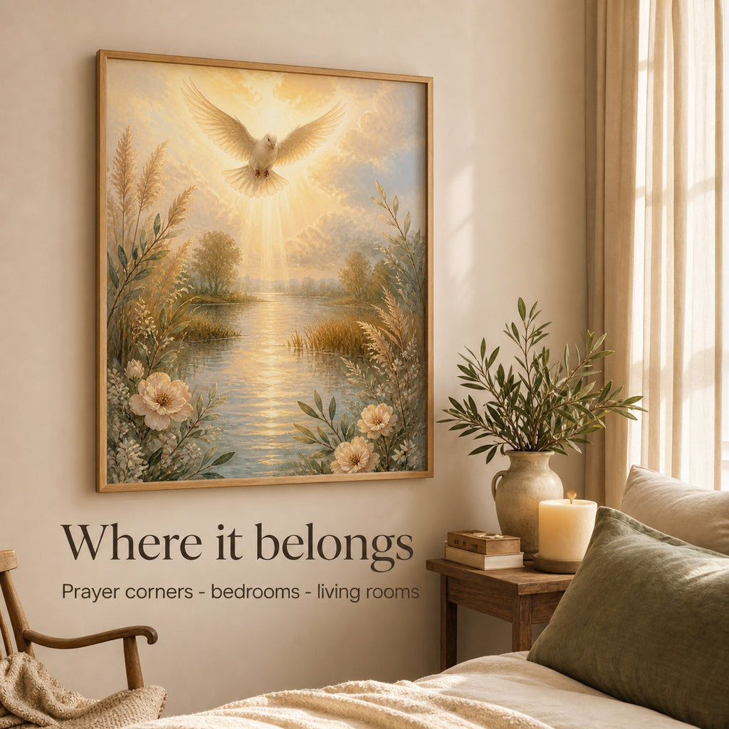 Spirit and Peace Dove Christian Wall Art