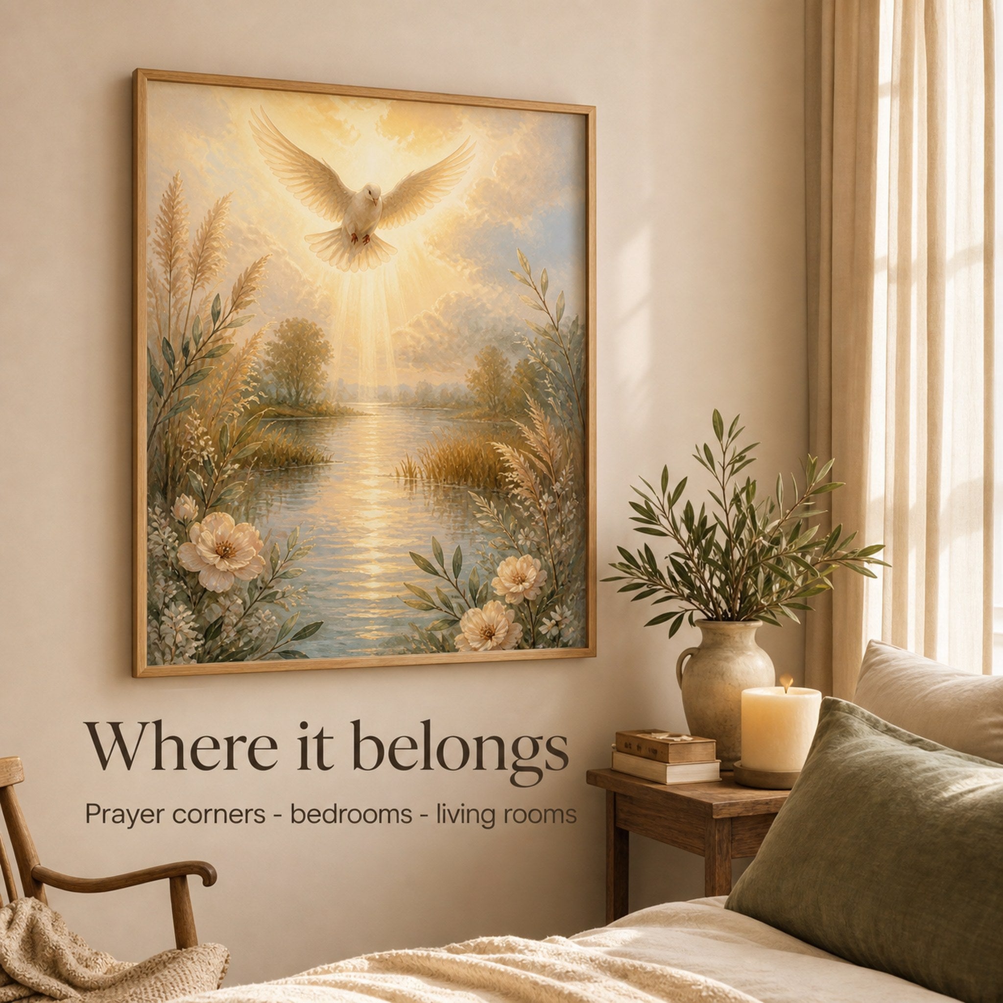 Spirit and Peace Dove Christian Wall Art