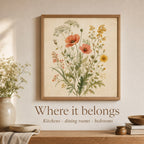 Vintage Wildflower Botanical Wall Art