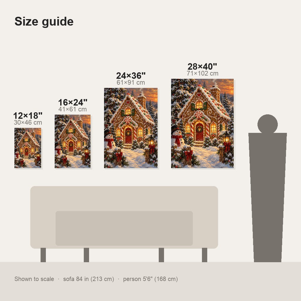 Gingerbread House Christmas Wall Art
