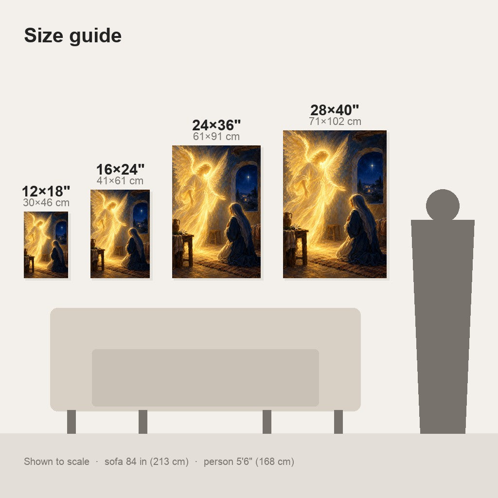 Angel Annunciation Christmas Wall Art