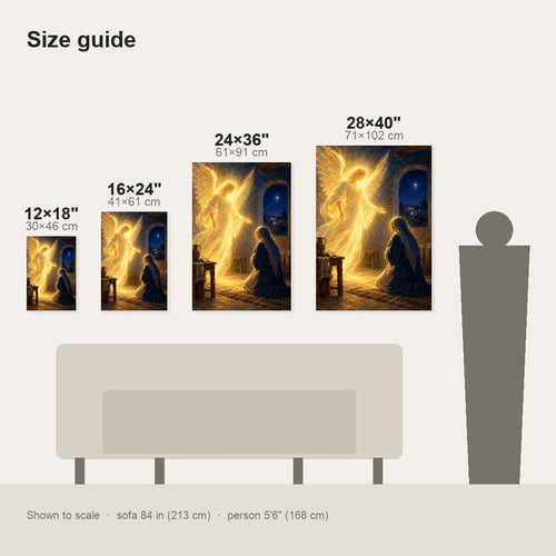 Angel Annunciation Christmas Wall Art