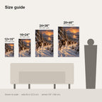 Reindeer Herd at Dusk Christmas Wall Art