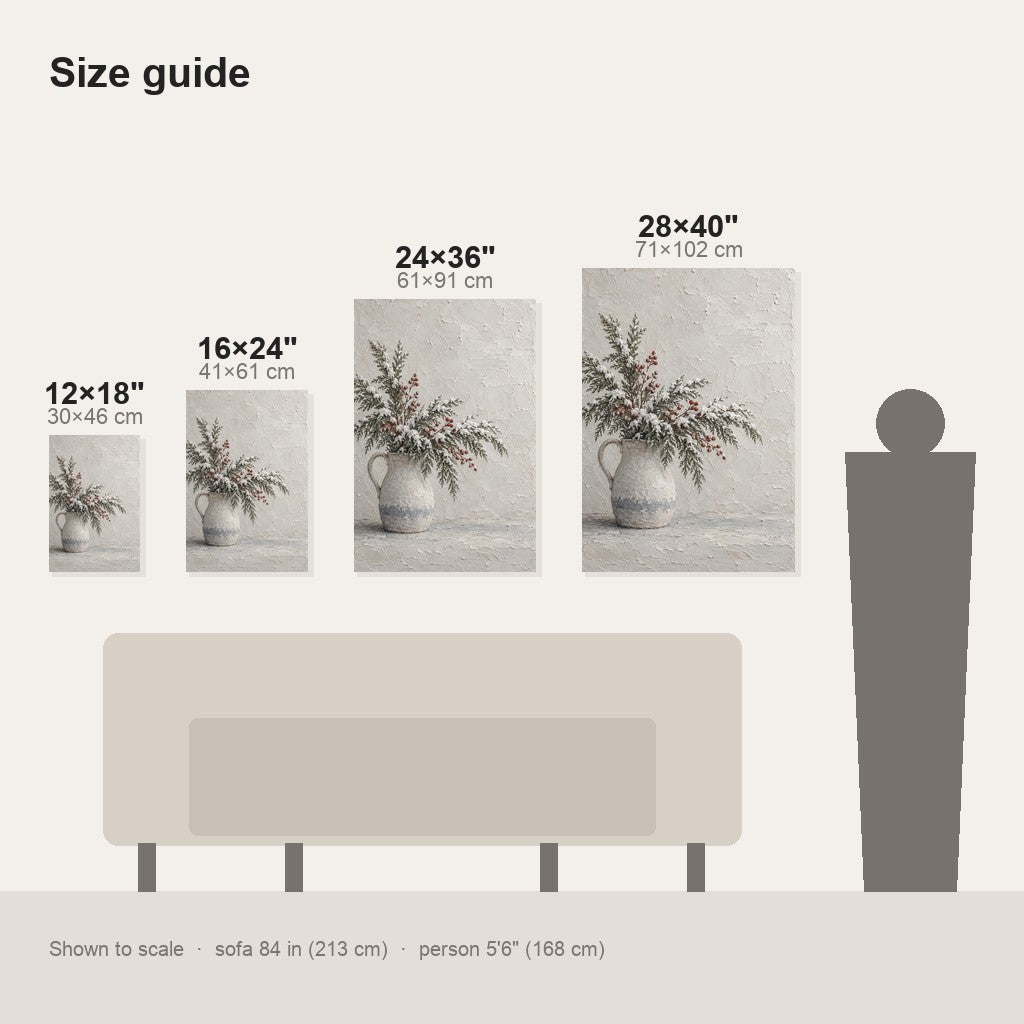Snowy Cedar and Winterberry Wall Art