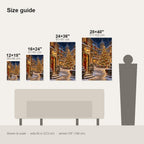 Christmas Village Night Wall Art