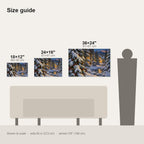 Winter Pines Window Landscape Christmas Wall Art