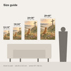 Golden Retriever and the Cross Christian Wall Art