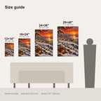 Deer on the Sunset Ridge Christmas Wall Art