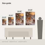 Winter Deer Christmas Wall Art