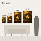 Evergreen Wreath Candlelight Wall Art