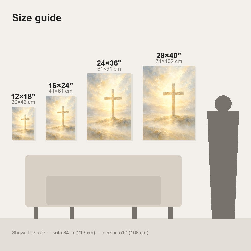 Cross in the Light Christian Wall Art