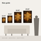 Golden Snowflake Christmas Wall Art